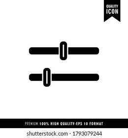 Equalizer Slider Flat Design.Isolated illustration Eps 10. 
Perfect For Website Design, vector icon black color of 
flat simple icon. UI Essentials Kit illustration vector 
of mobile app development. 