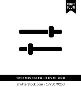 Equalizer Slider Flat Design.Isolated illustration Eps 10. 
Perfect For Website Design, vector icon black color of 
flat simple icon. UI Essentials Kit illustration vector 
of mobile app development. 