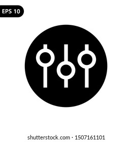 Equalizer slider icon Vector illustration logo template. Eps 10