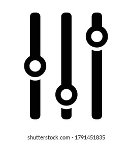 Equalizer sliders options vector icon. black color of flat simple icon. UI Essentials Kit illustration vector of mobile application. Modern style of design. Line single minimalistic sign.
EPS 10 