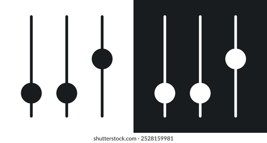 Equalizer solid vector icon pack