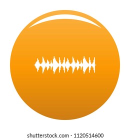 Equalizer song icon. Simple illustration of equalizer song vector icon for any design orange