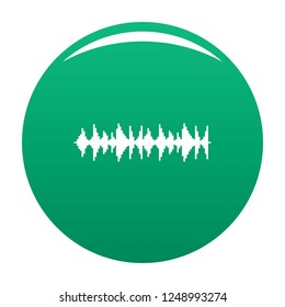 Equalizer song icon. Simple illustration of equalizer song vector icon for any design green