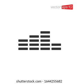 Equalizer Sound Icon Design Vector