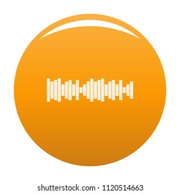 Equalizer sound icon. Simple illustration of equalizer sound vector icon for any design orange