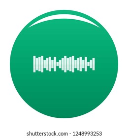 Equalizer sound icon. Simple illustration of equalizer sound vector icon for any design green