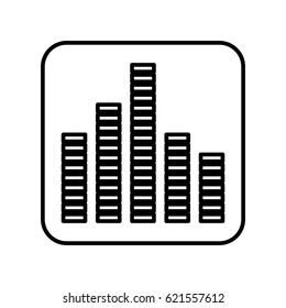 equalizer sound isolated icon