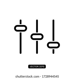 Equalizer, Sound Mixer icon vector illustration logo template for many purpose. Isolated on white background.