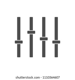 Equalizer, sound mixer, setting icon. Vector illustration, flat design.