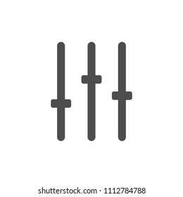Equalizer, sound mixer, setting icon. Vector illustration, flat design.