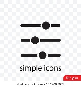 Equalizer, sound mixer, settings icon. Slider icon .The settings of the phone for web site ,apps.