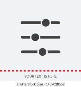 Equalizer, sound mixer, settings icon. Slider icon .The settings of the phone for web site ,apps.
