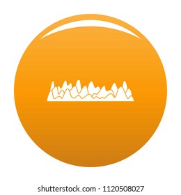 Equalizer sound vibration icon. Simple illustration of equalizer sound vibration vector icon for any design orange