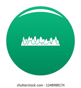 Equalizer sound vibration icon. Simple illustration of equalizer sound vibration vector icon for any design green