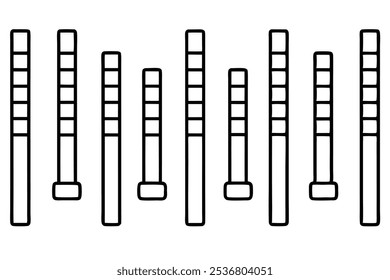 Equalizer Sound Visualization Art in Line Drawing