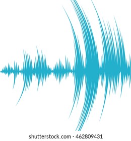 Equalizer sound wave icon. Isolated and flat illustration. Vector graphic