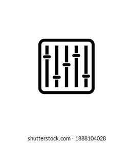 símbolo vectorial del conjunto de iconos de onda de sonido de ecualizador