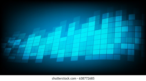 Equalizer Sound wave on Blue background vector illustration