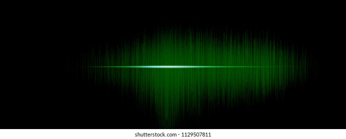 Equalizer, Sound wave rhythmic, wave frequencies, light abstract background, Bright, laser. Green Sound waves oscillating. Abstract green music fluctuation equaliser rhythm Vector Background 