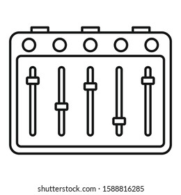 Equalizer speaker icon. Outline equalizer speaker vector icon for web design isolated on white background