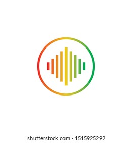 equalizer spectrum volume music symbol icon, Sound recording studio, light party symbol, Creative music logo for your shop business logo, Music school, disco, Vocal course