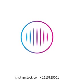 equalizer spectrum volume music symbol icon, Sound recording studio, light party symbol, Creative music logo for your shop business logo, Music school, disco, Vocal course