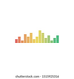 equalizer spectrum volume music symbol icon, Sound recording studio, light party symbol, Creative music logo for your shop business logo, Music school, disco, Vocal course