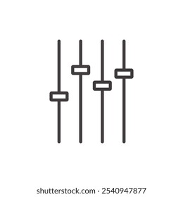 Equalizer stroke icon in black