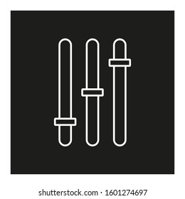 equalizer symbol shaped icon vector on white background