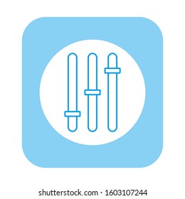 equalizer symbol shaped icon vector on white background