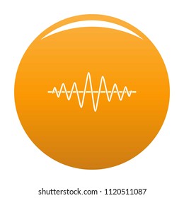 Equalizer technology radio icon. Simple illustration of equalizer technology radio vector icon for any design orange