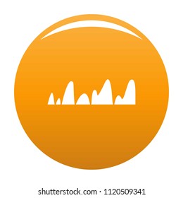 Equalizer tune radio icon. Simple illustration of equalizer tune radio vector icon for any design orange