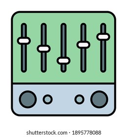 equalizer using soft color and filled line style