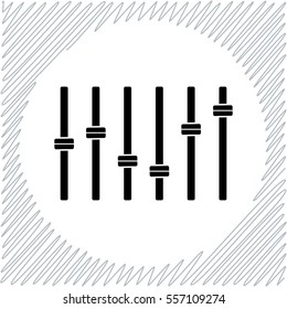 Equalizer vector icon - black  illustration