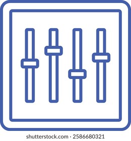 Equalizer vector icon. Can be used for printing, mobile and web applications.