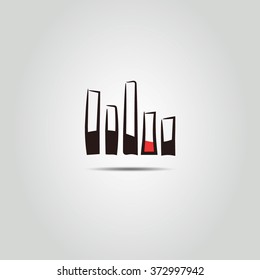 Equalizer vector icon logo