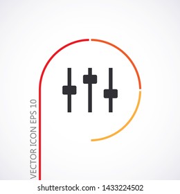 Equalizer Vector icon . Lorem Ipsum Illustration design