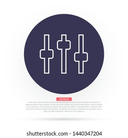 Equalizer Vector icon . Lorem Ipsum Illustration design