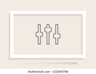 Equalizer Vector icon . Lorem Ipsum Illustration design