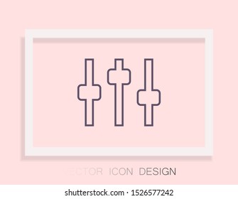 Equalizer Vector icon . Lorem Ipsum Illustration design