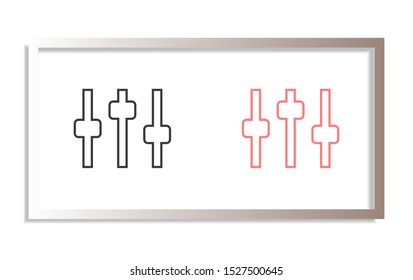 Equalizer Vector icon . Lorem Ipsum Illustration design