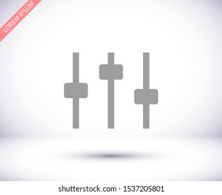 Equalizer Vector icon . Lorem Ipsum Illustration design