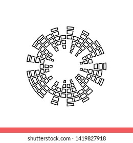 Equalizer vector icon, music symbol. Simple, flat design for web or mobile app