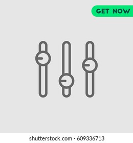 Equalizer Vector Icon, The outlined symbol of sound console. Simple, modern flat vector illustration for mobile app, website or desktop app   