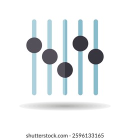 Equalizer vector isolated icon. Music sound wave symbol. Graph symbol for music and sound web site and apps design, logo, app, UI