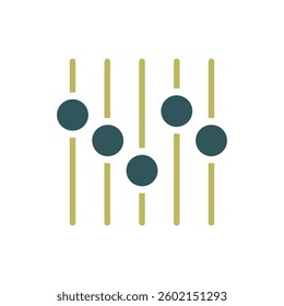 Equalizer vector isolated icon. Music sound wave symbol. Graph symbol for music and sound web site and apps design, logo, app, UI