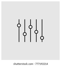Equalizer vector line icon.