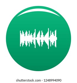 Equalizer vibration icon. Simple illustration of equalizer vibration vector icon for any design green