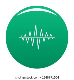 Equalizer voice radio icon. Simple illustration of equalizer voice radio vector icon for any design green