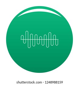 Equalizer volume sound icon. Simple illustration of equalizer volume sound vector icon for any design green